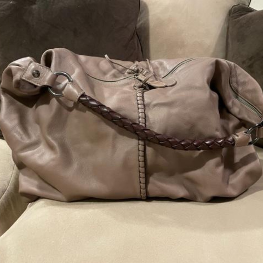 New Carlos Falchi "Kite" Leather Handbag